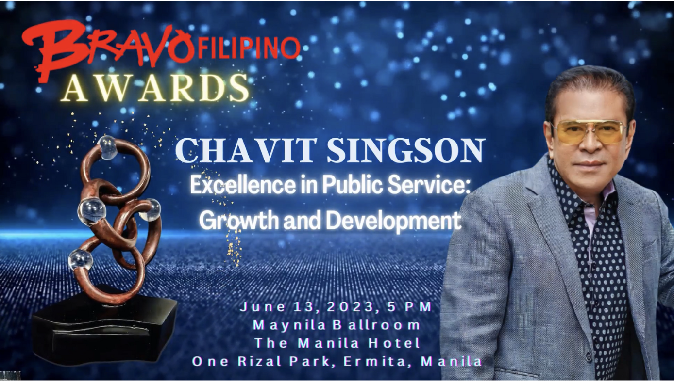 Certificate - Chavit Singson